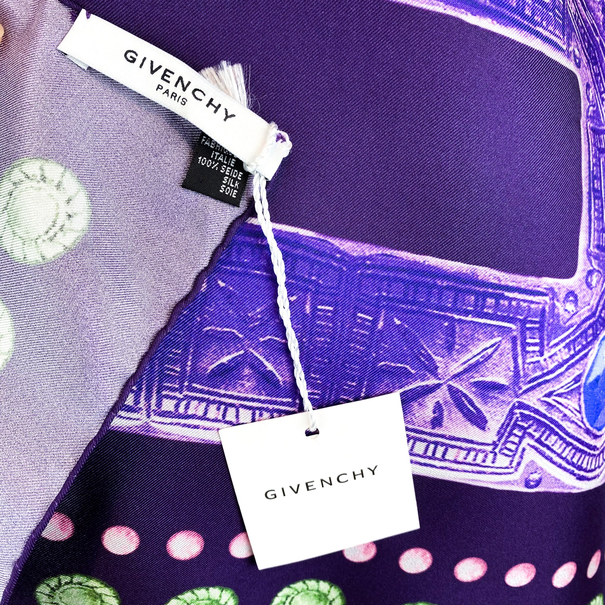 Brand New Givenchy Designer Vintage Silk Scarf