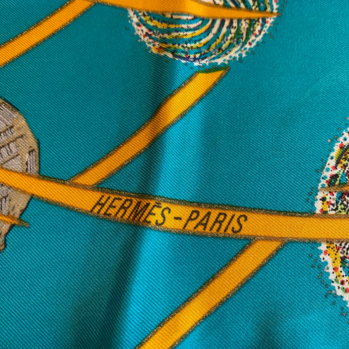 Hermès Les Feux de L’Espsce Silk Scarf Quite Rare