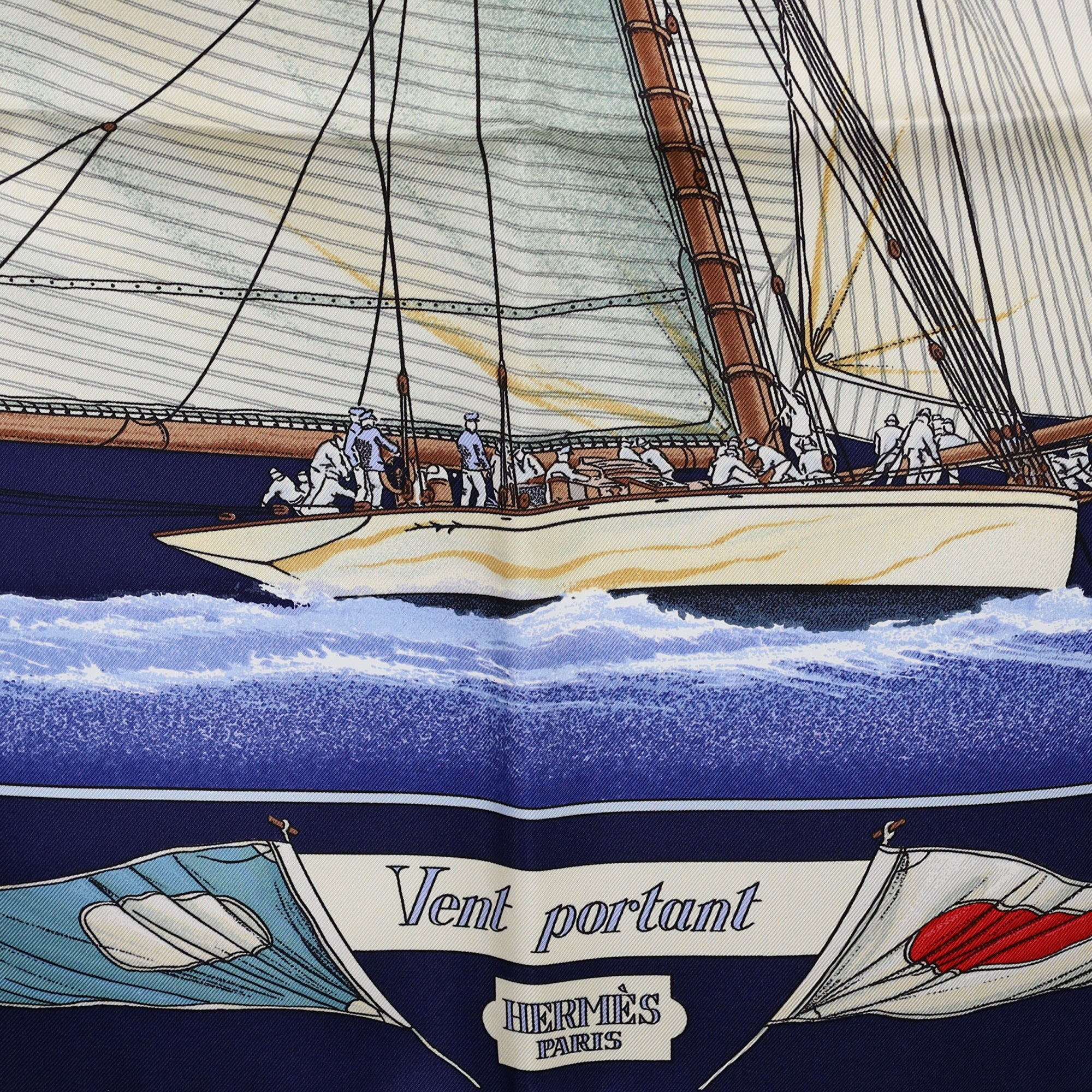 Brand New Boxed Hermès Vent Portant Silk Scarf