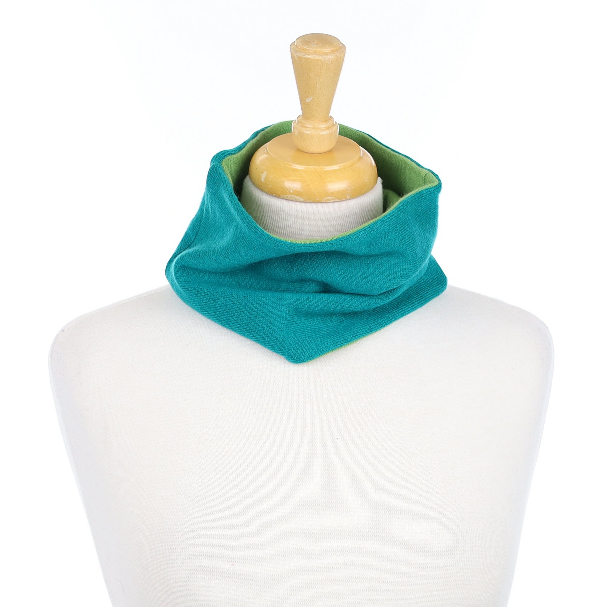 Turquoise Green and Pear Neck Warmer
