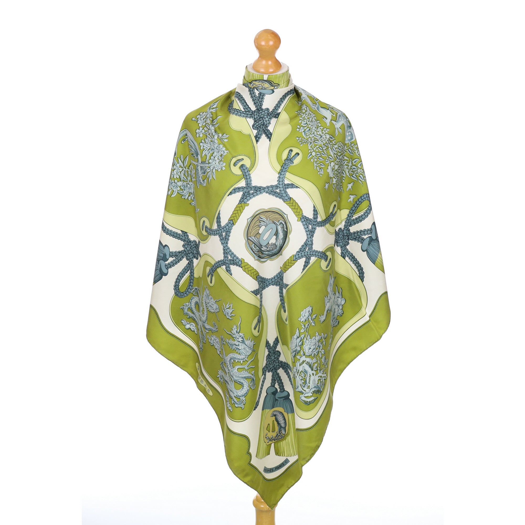 Hermès Tsubas Vintage Silk Scarf