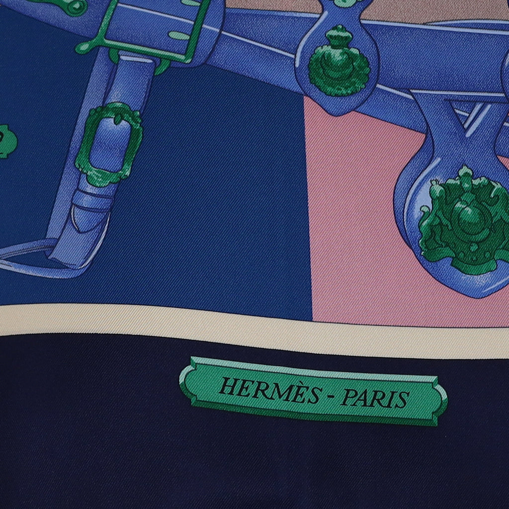 Brand New Boxed Hermès Harnais de Cour Silk Scarf