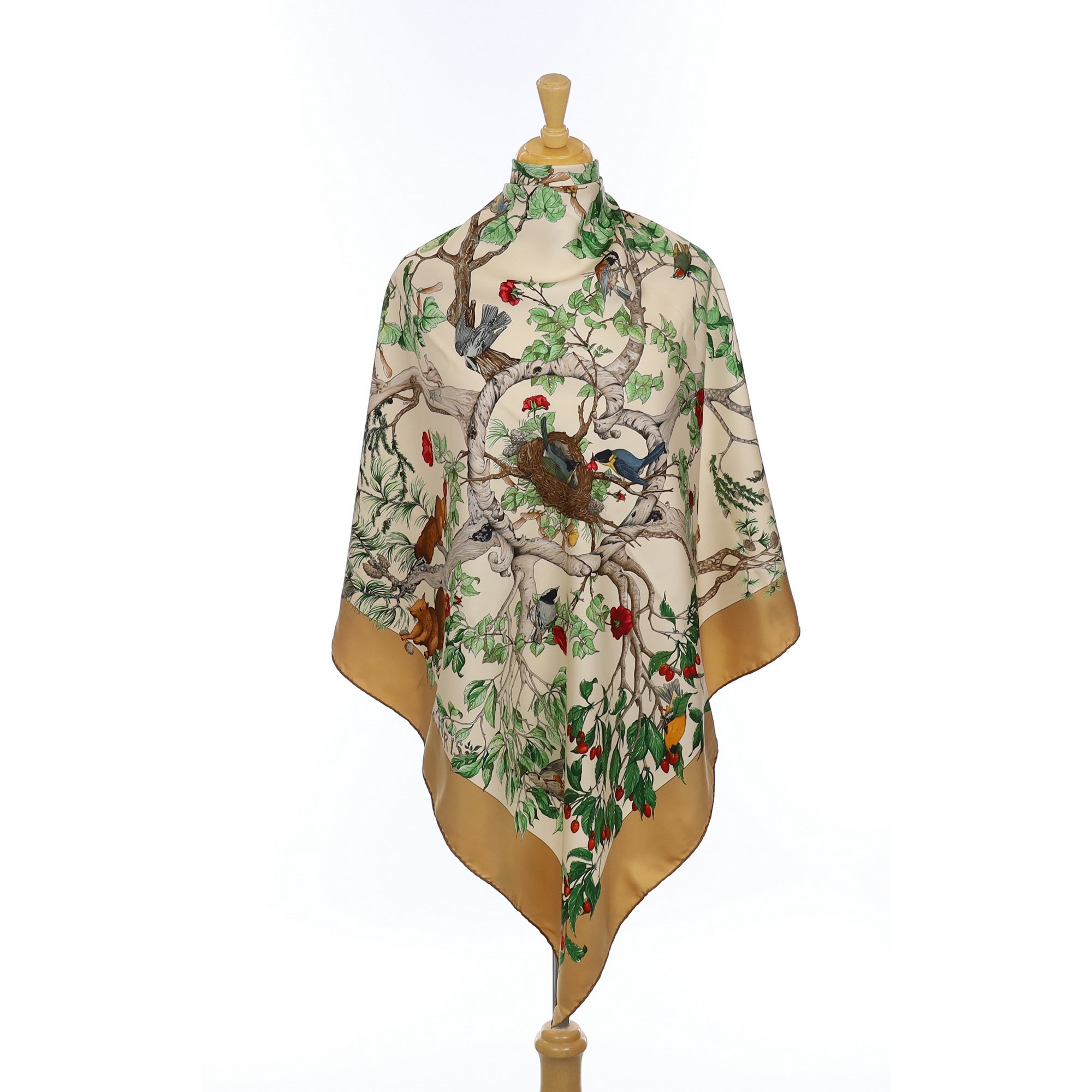 Hermès Au Coeur des Bois Silk Scarf