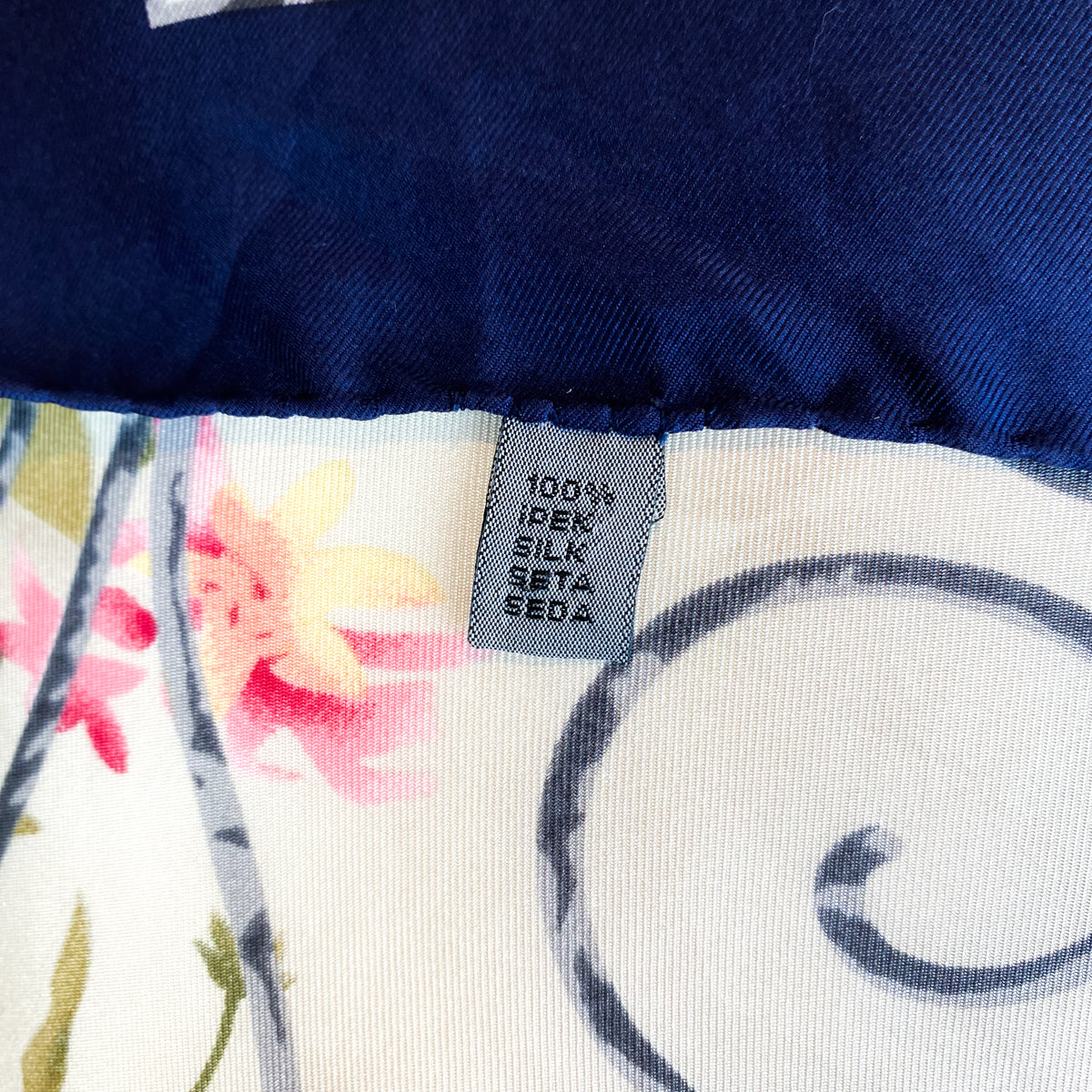 Pretty Floral Vintage Silk Scarf