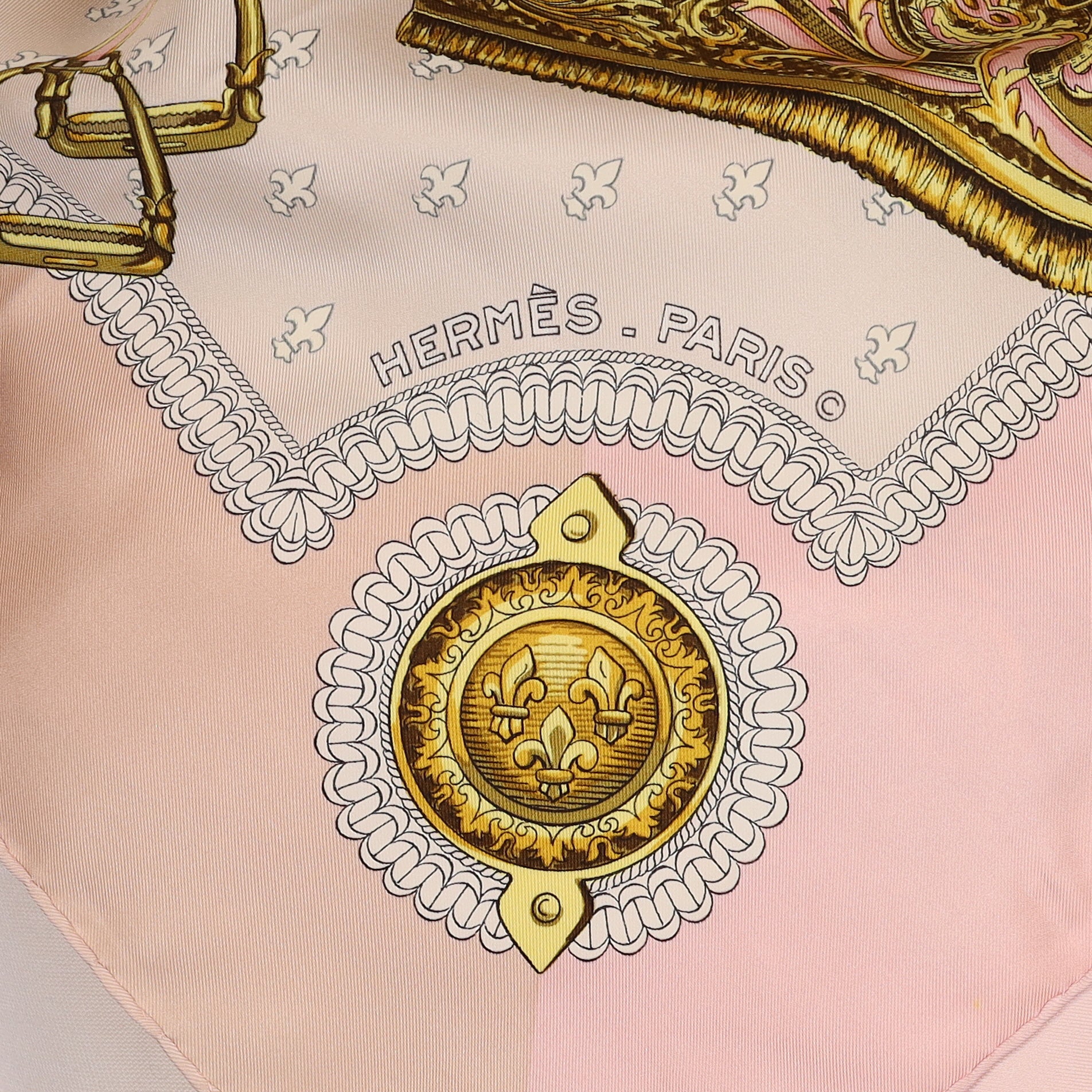 Hermès Selles A Housse Silk Scarf