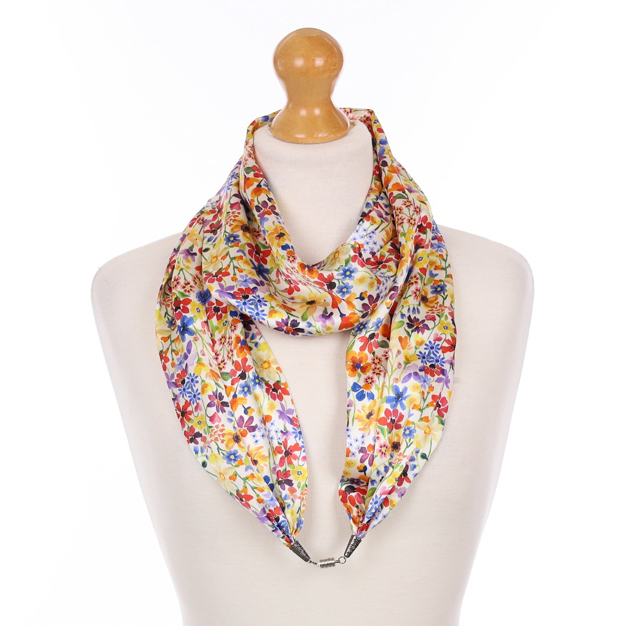 Brand New Boxed Ladycrow Floral Silk Scarf