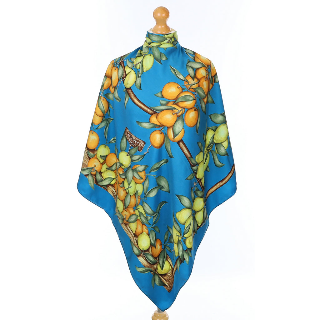 Hermès Oranges et Citrons Silk Scarf Quite Rare