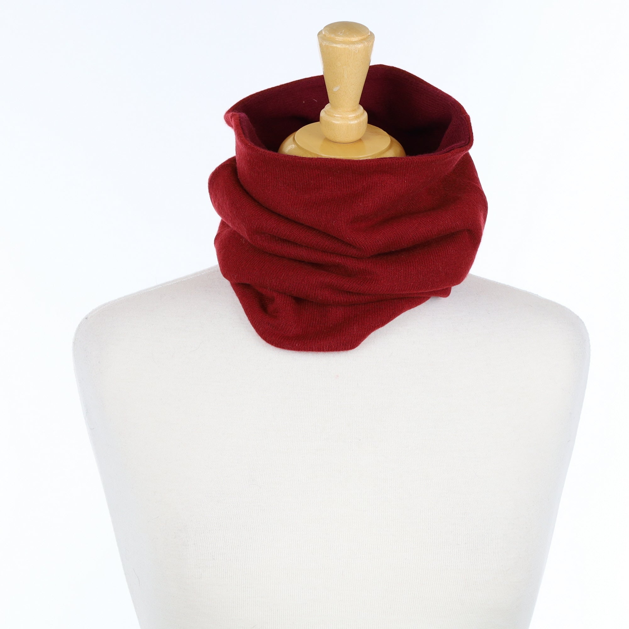 Brick Red and Mulberry Luxury Double Layered Snood