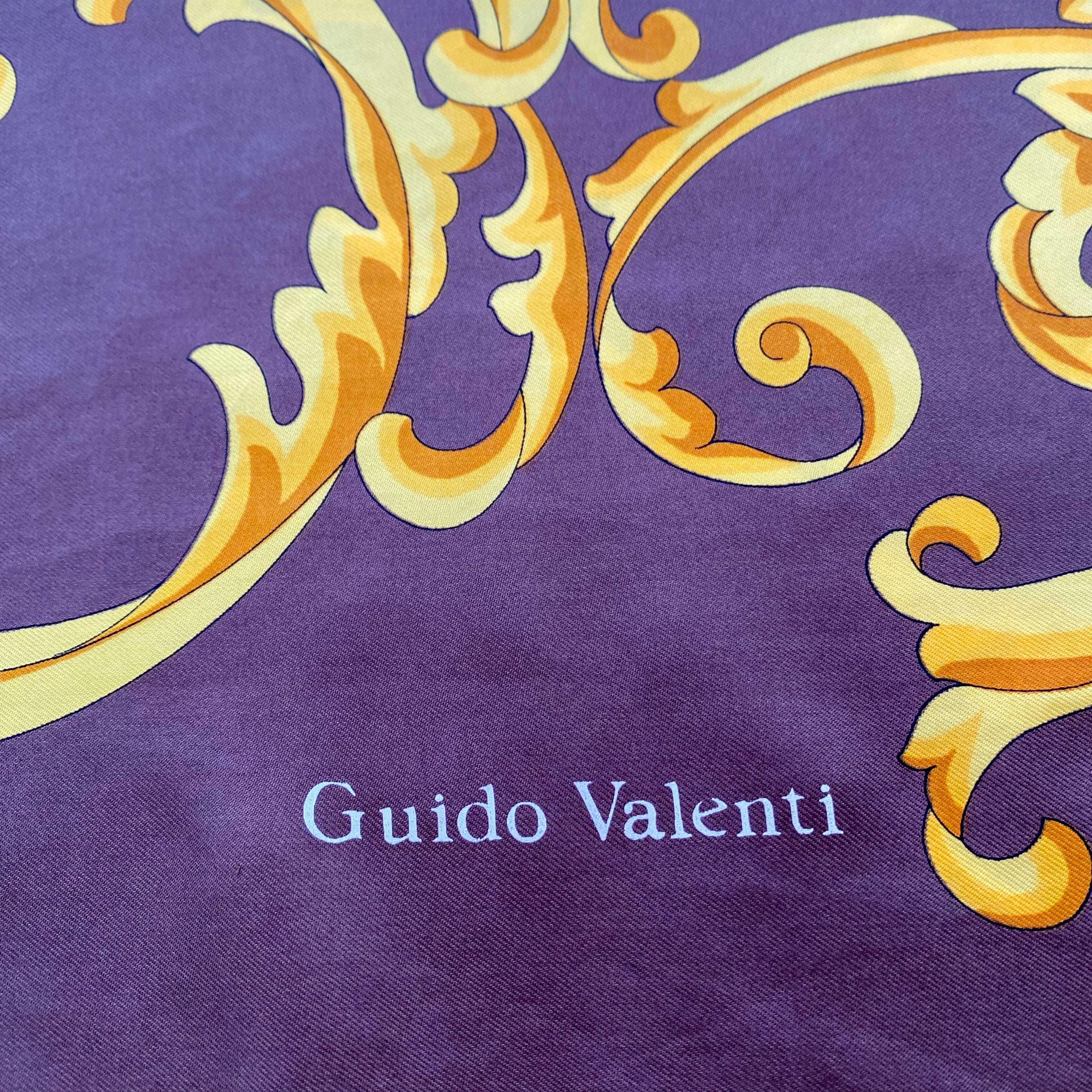 Guido Valenti Animal Print Italian Silk Scarf