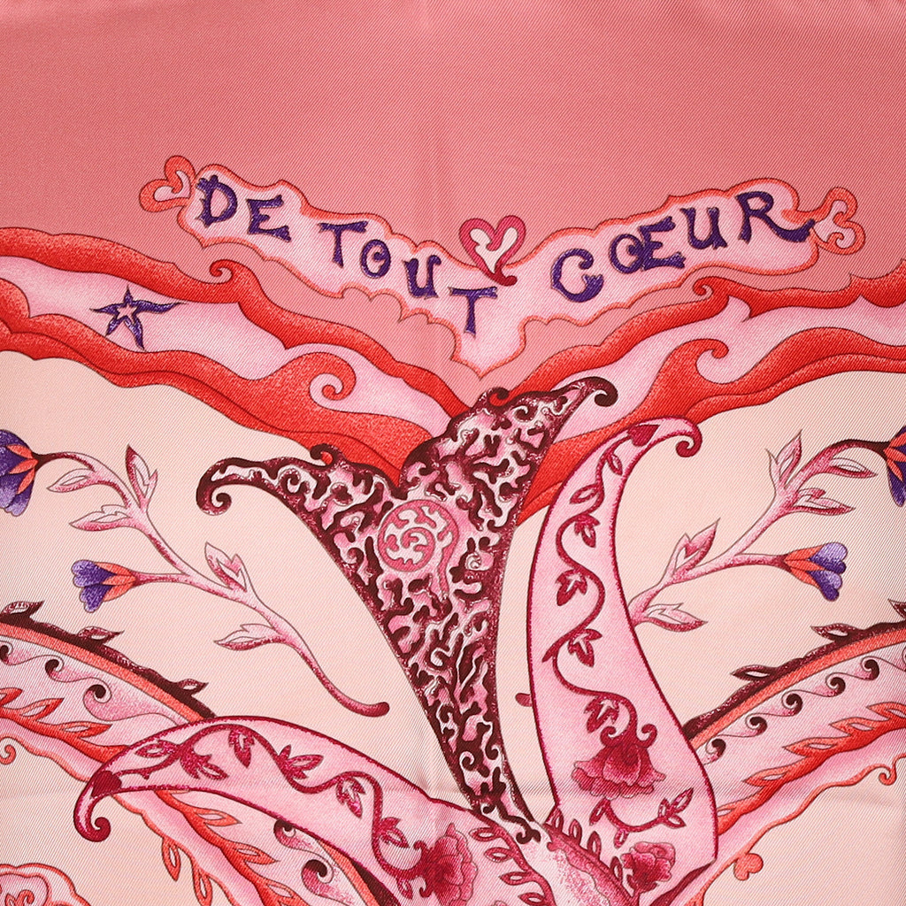 Boxed Hermès De Tout Coeur Silk Scarf Rare