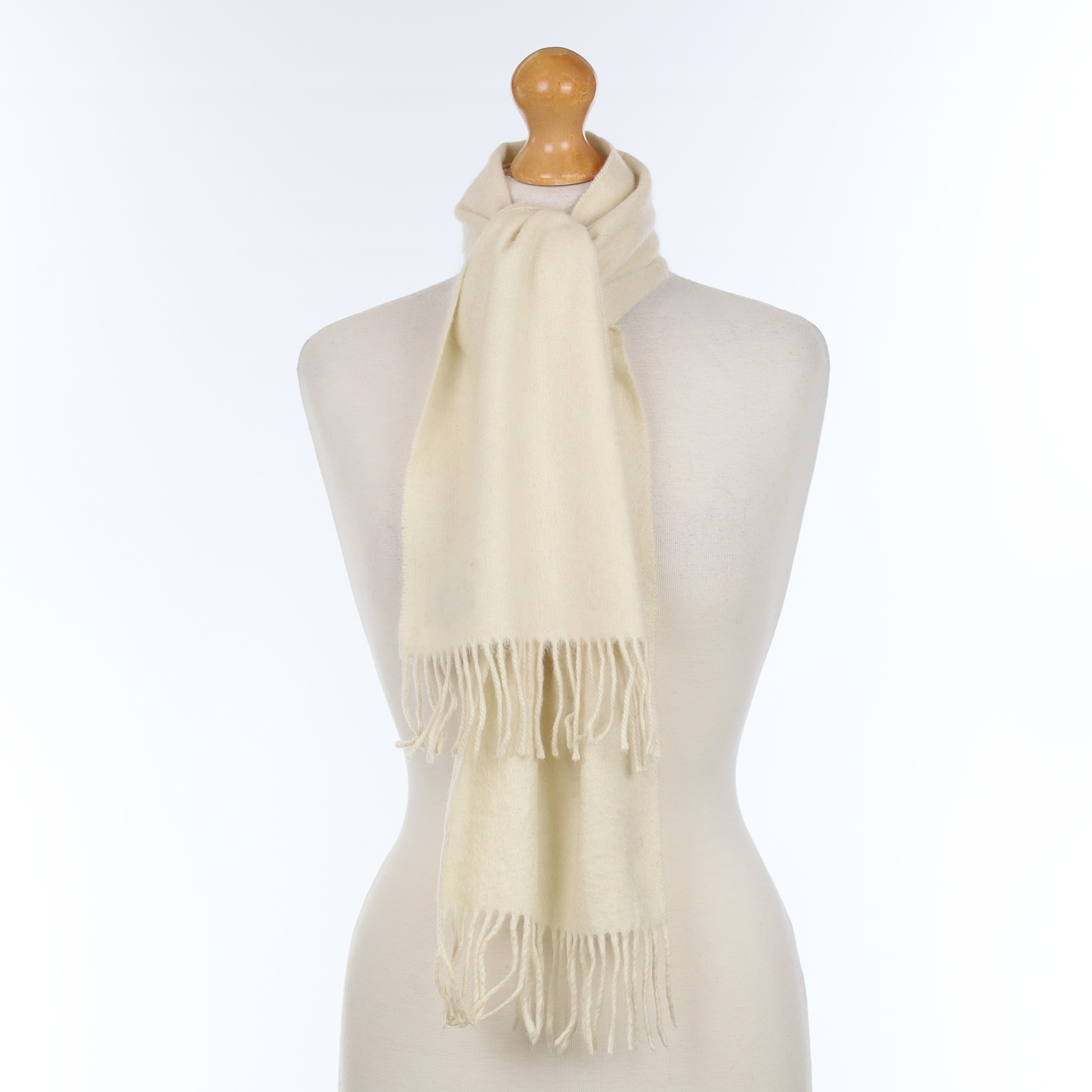 Ivory Cashmere Woven Scarf