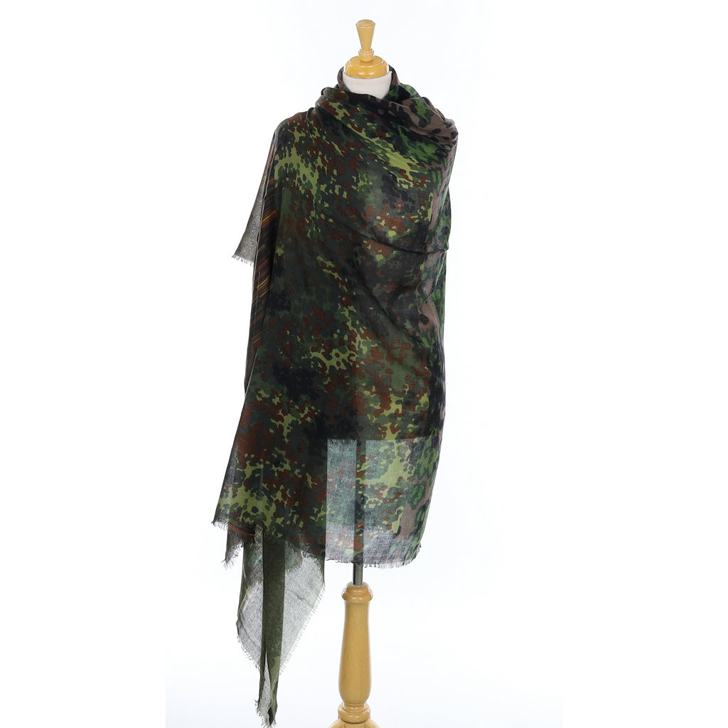 Pierre Louis Mascia Camouflage Print Cashmere Stole