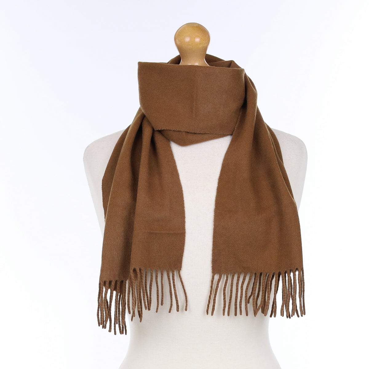 Chestnut Brown Cashmere Woven Scarf