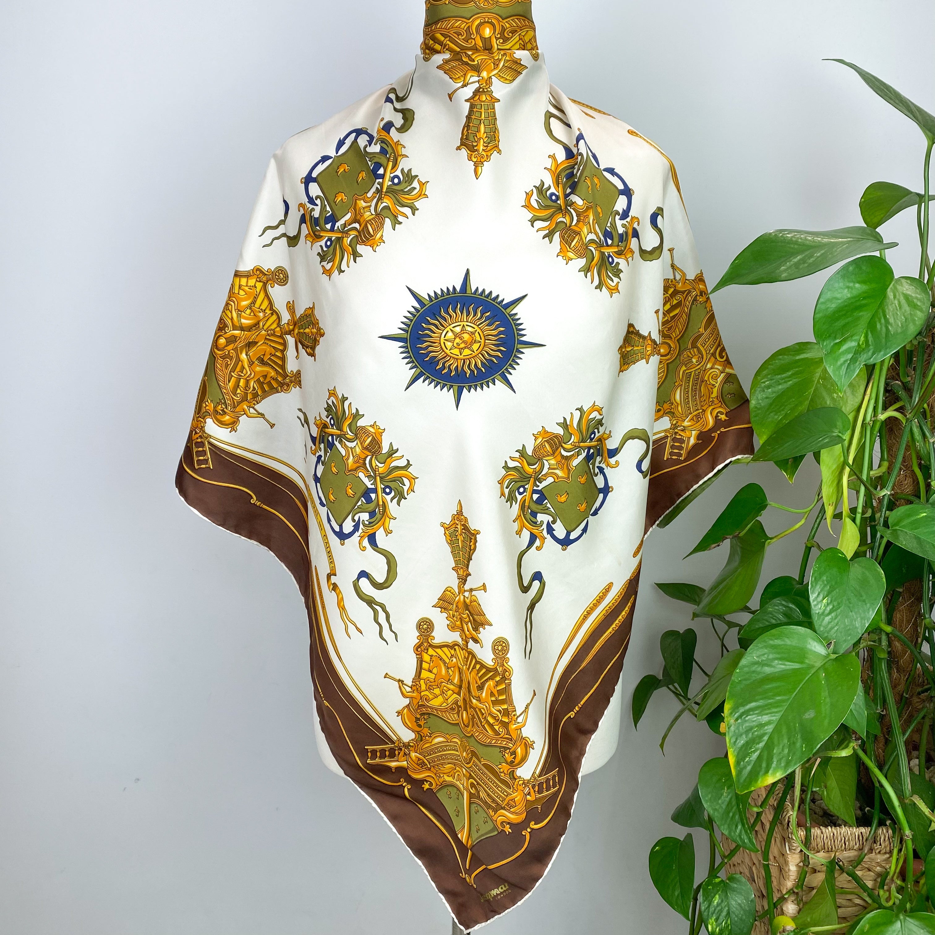 1970s Jacqmar Vintage Silk Scarf