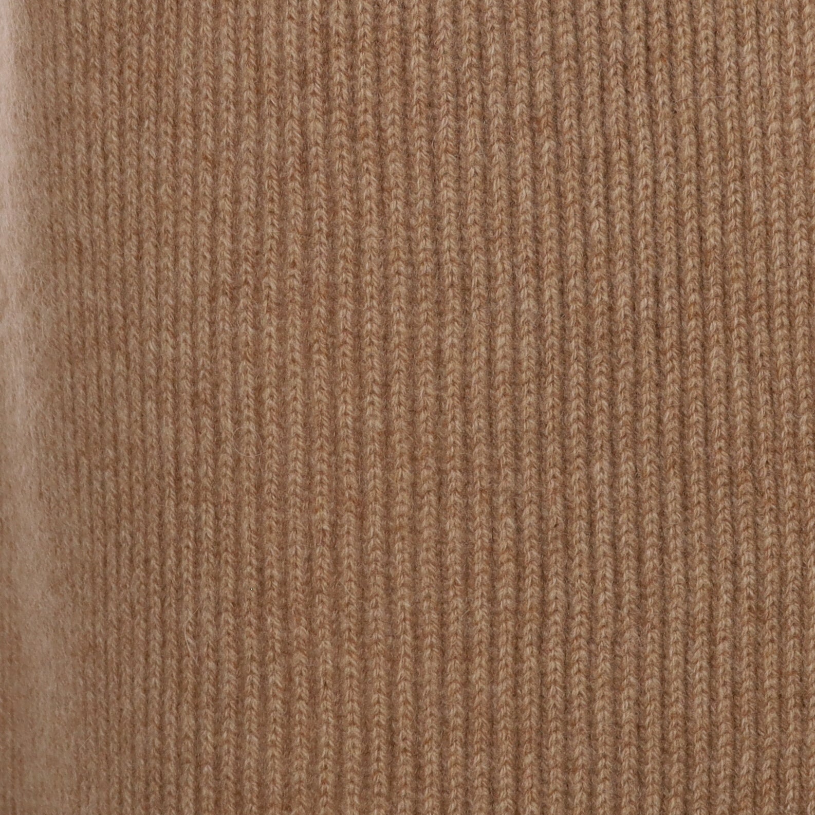 Brand New Scottish Fudge Brown Rib Cashmere Scarf