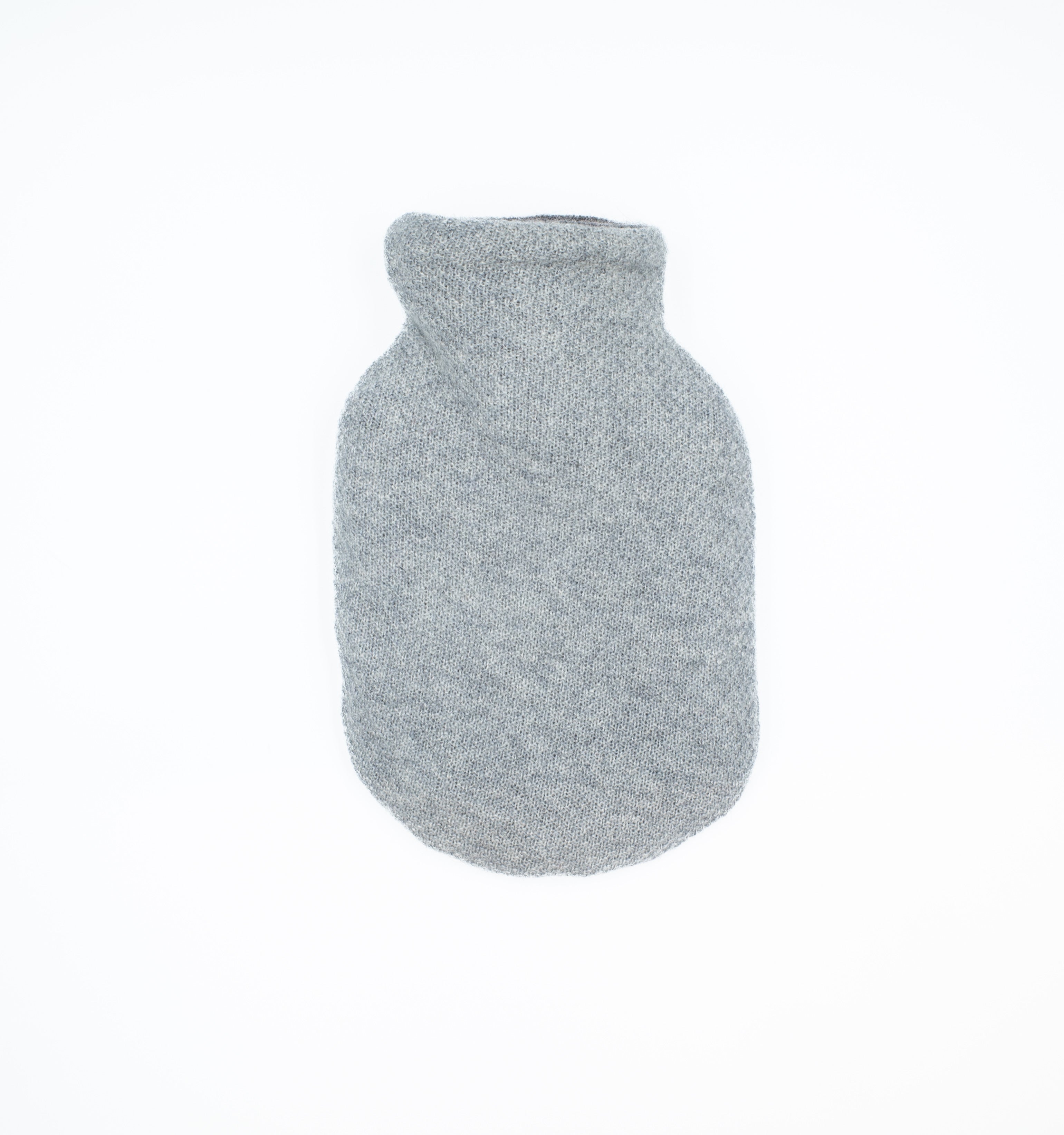 Smoke Grey Pattern Knit Cashmere Small Hot Water Bottle