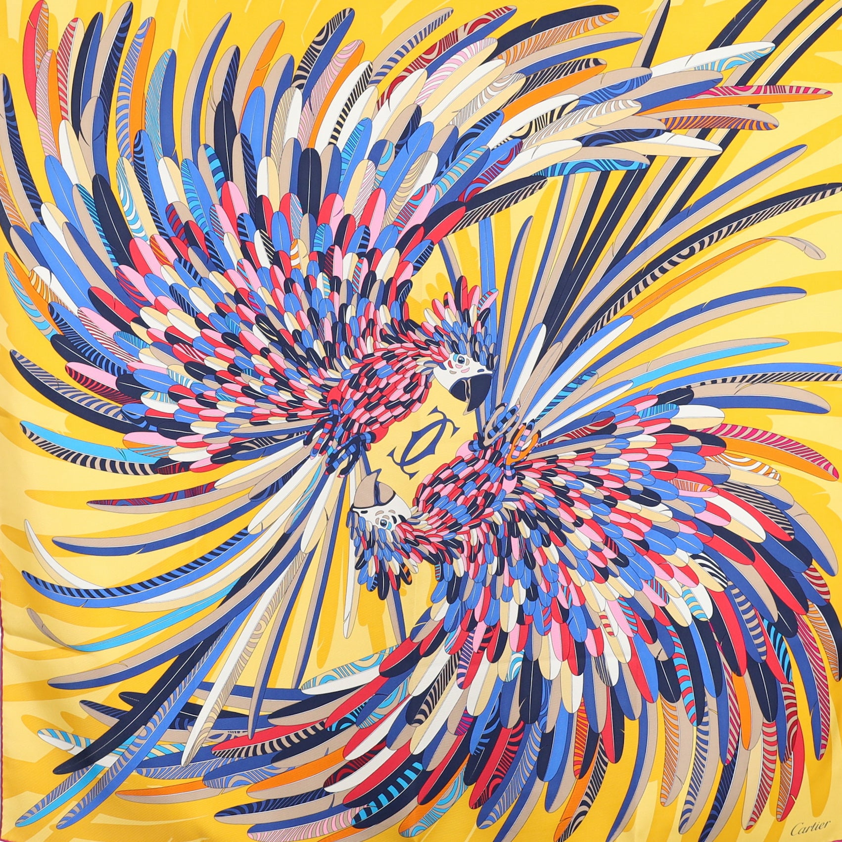 Brand New Cartier Designer Silk Scarf