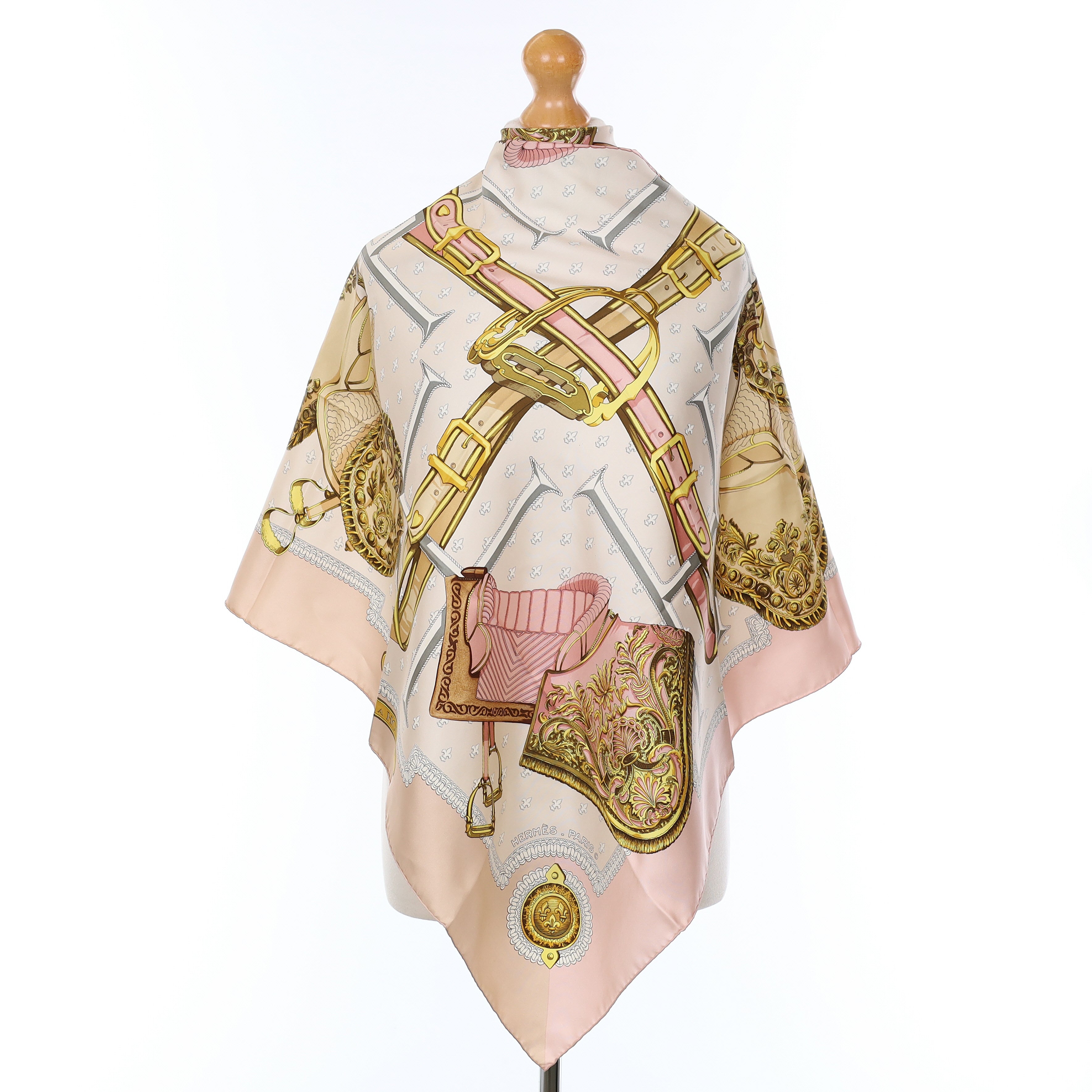 Hermès Selles a Housse Silk Scarf