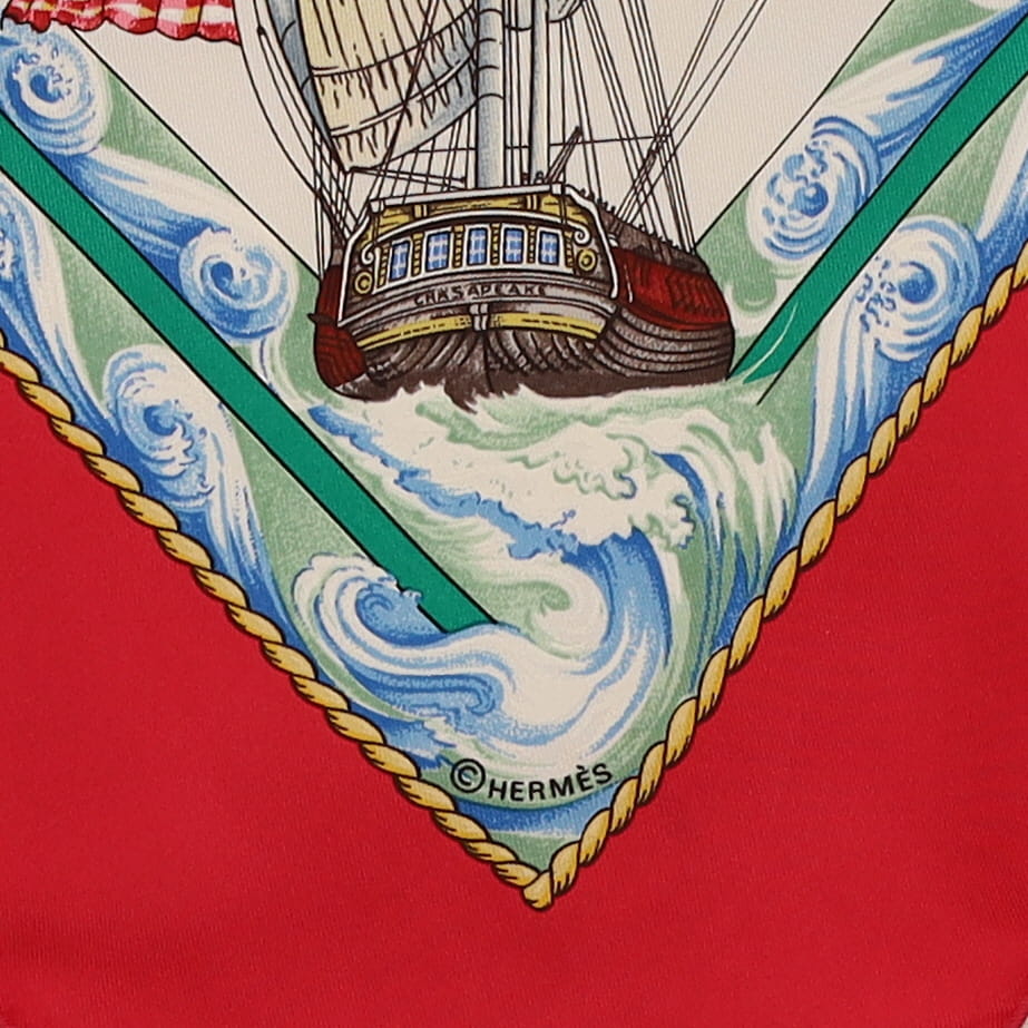Quite Rare Hermès Vive Le Vent Silk Scarf