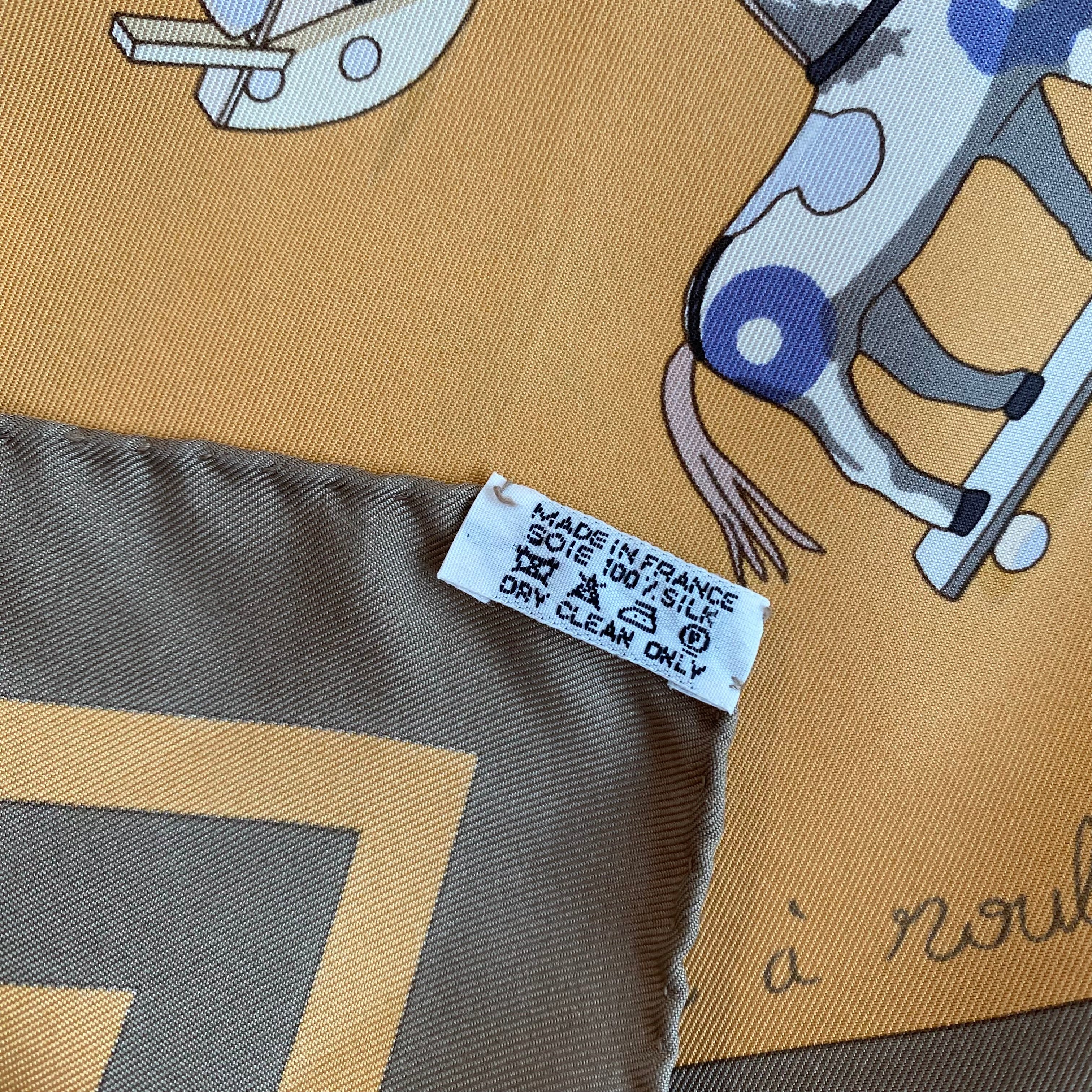 Hermès Raconte Moi Le Cheval Silk Scarf Grail