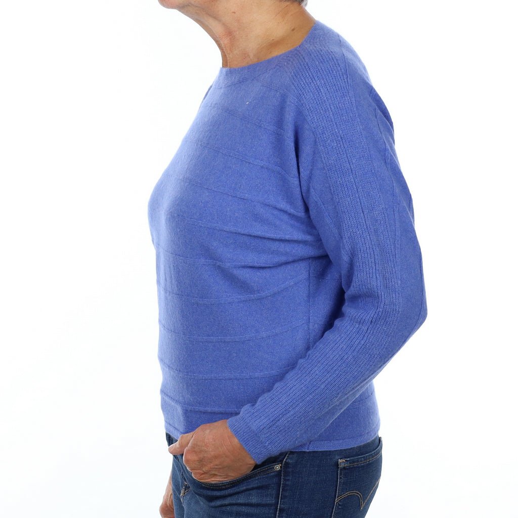 Bluebell Blue Cashmere Crew Neck Jumper Medium