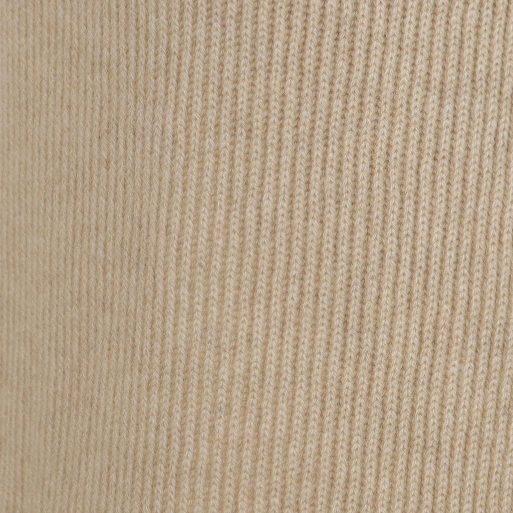 Brand New Scottish Oatmeal Rib Cashmere Scarf