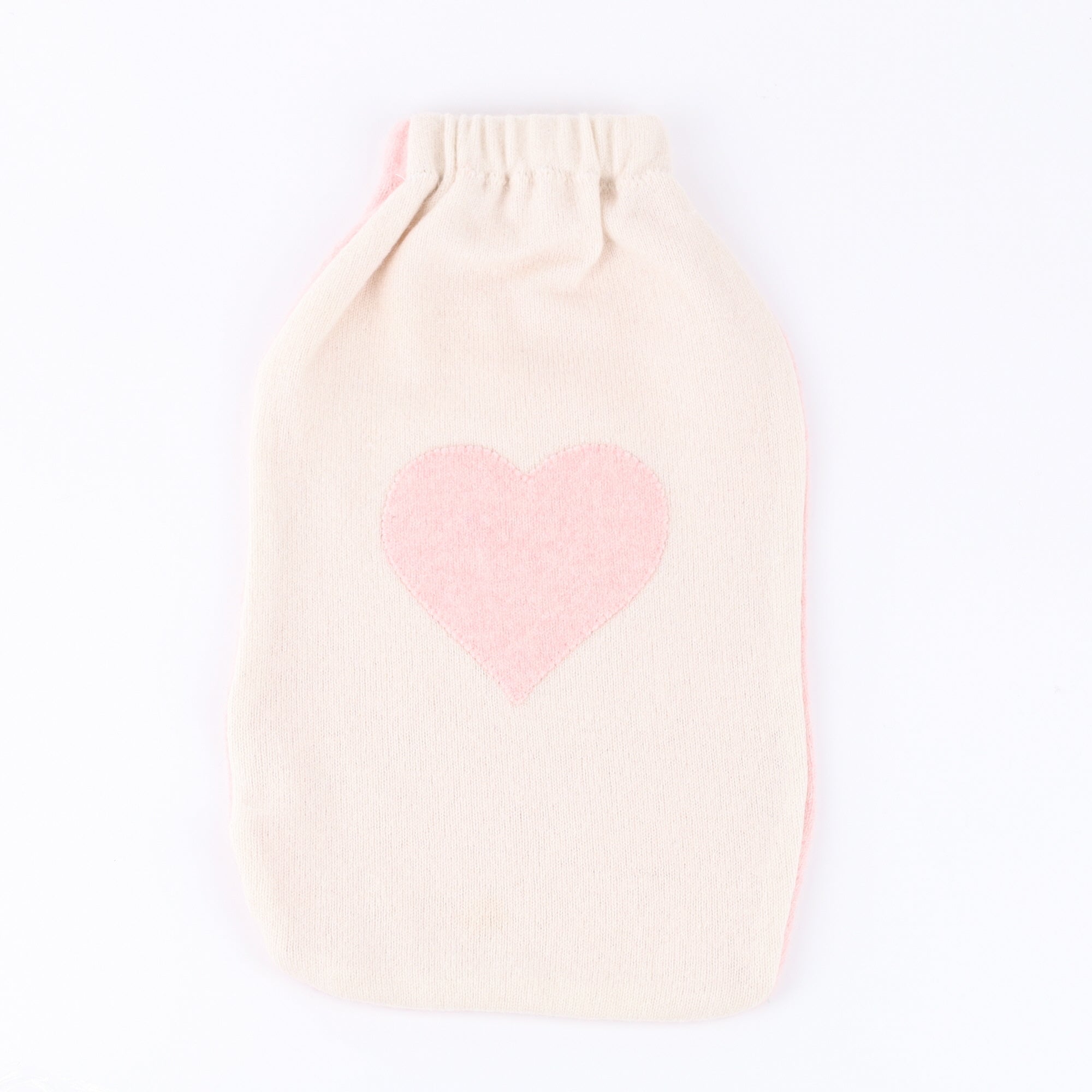Vanilla Cream and Pink Cashmere Large Hot Water Bottle