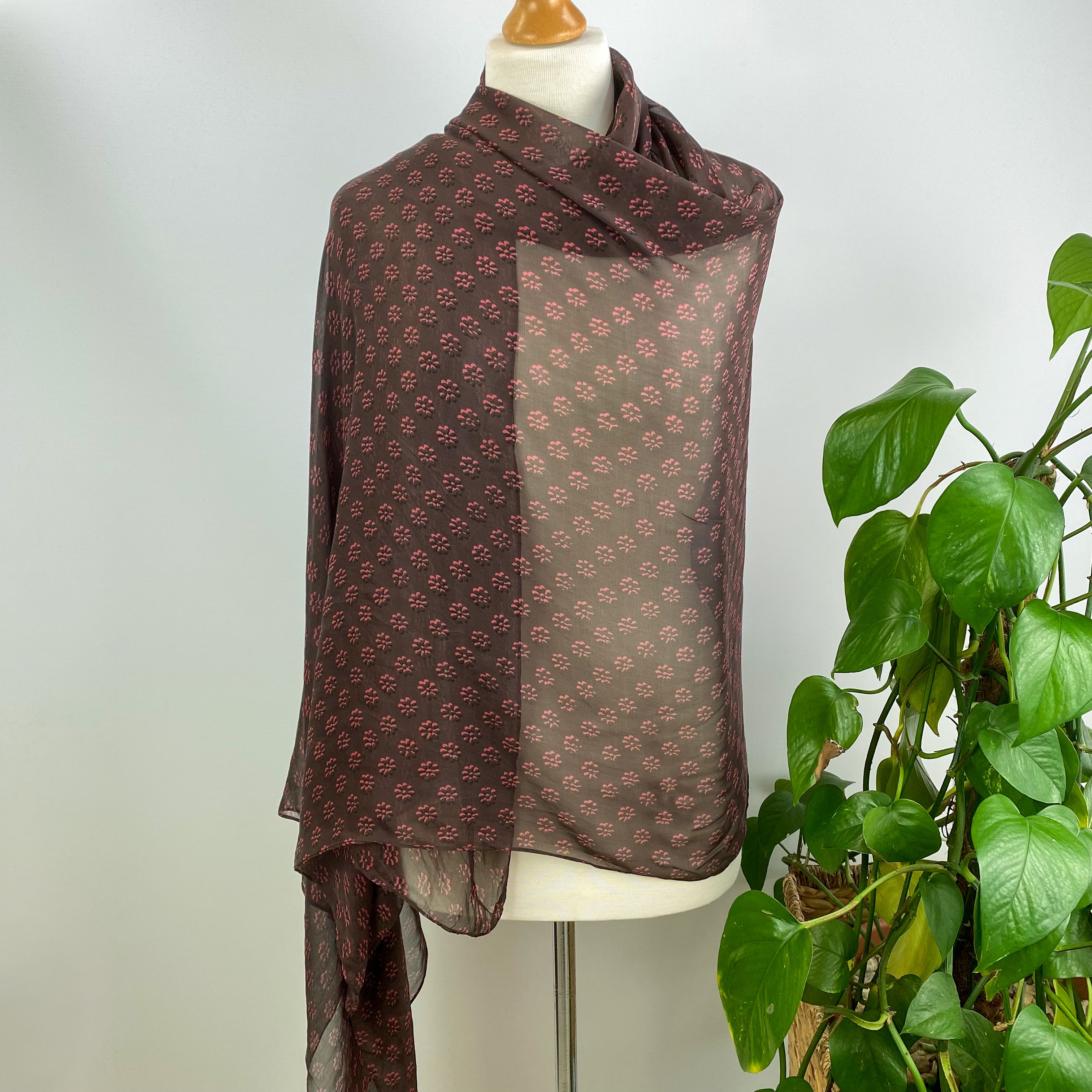 DKNY Wrap Style Silk Scarf