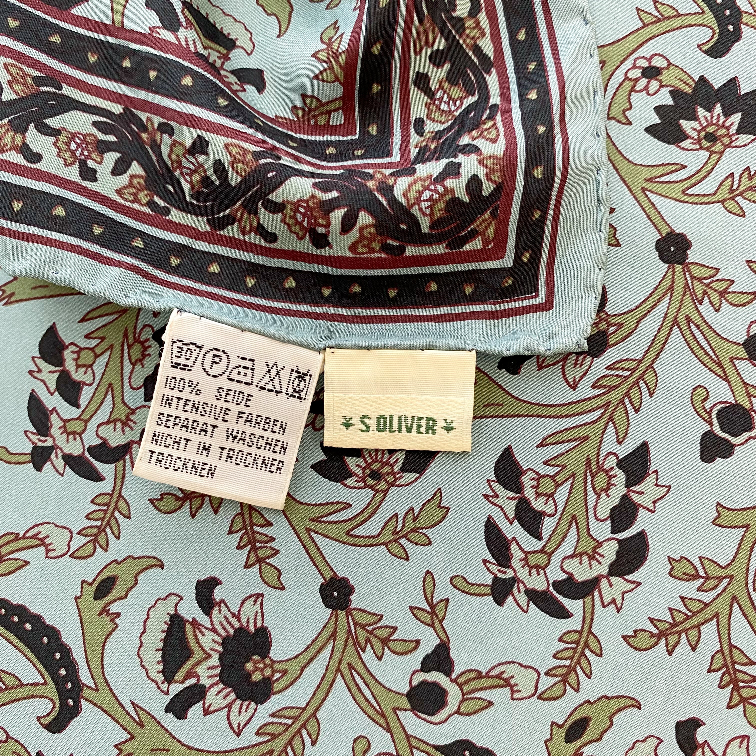 Lightweight Floral Silk Scarf