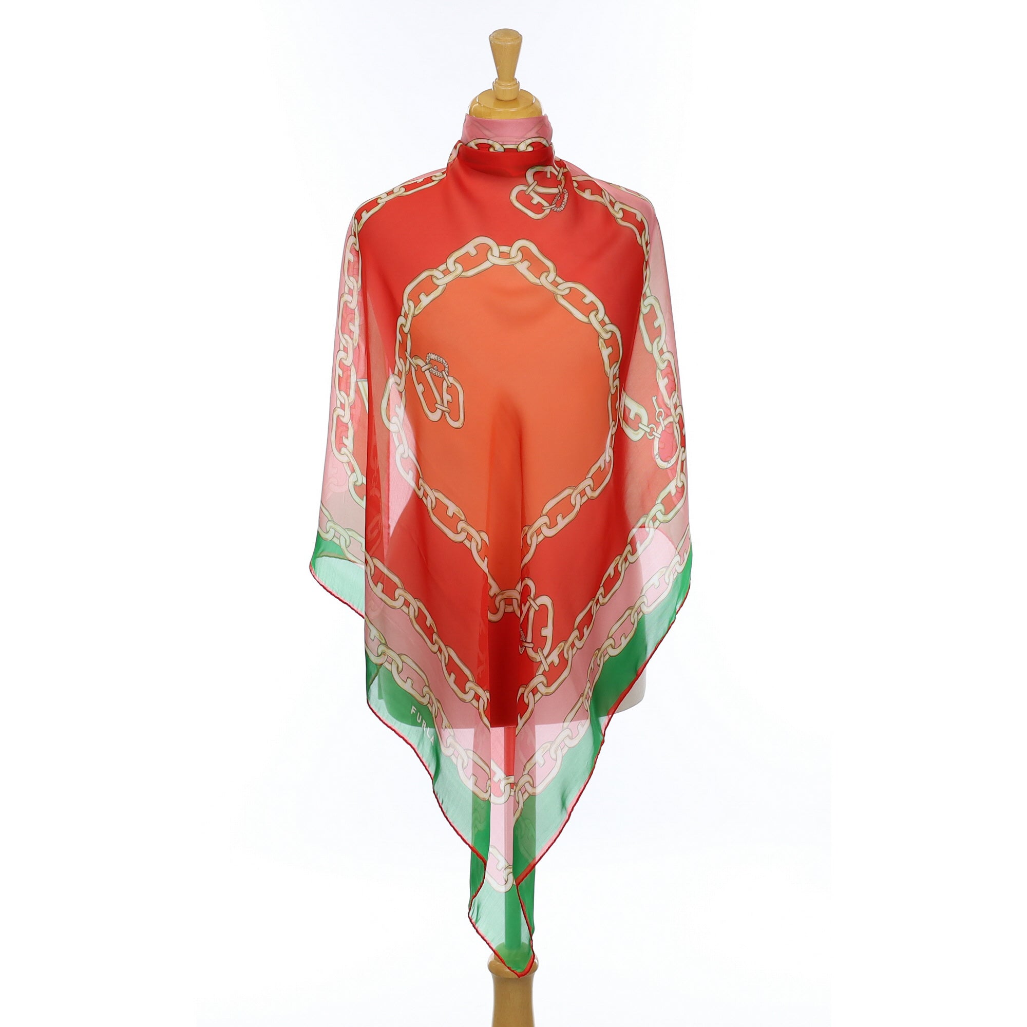 Brand New Furla Chain Design Silk Scarf