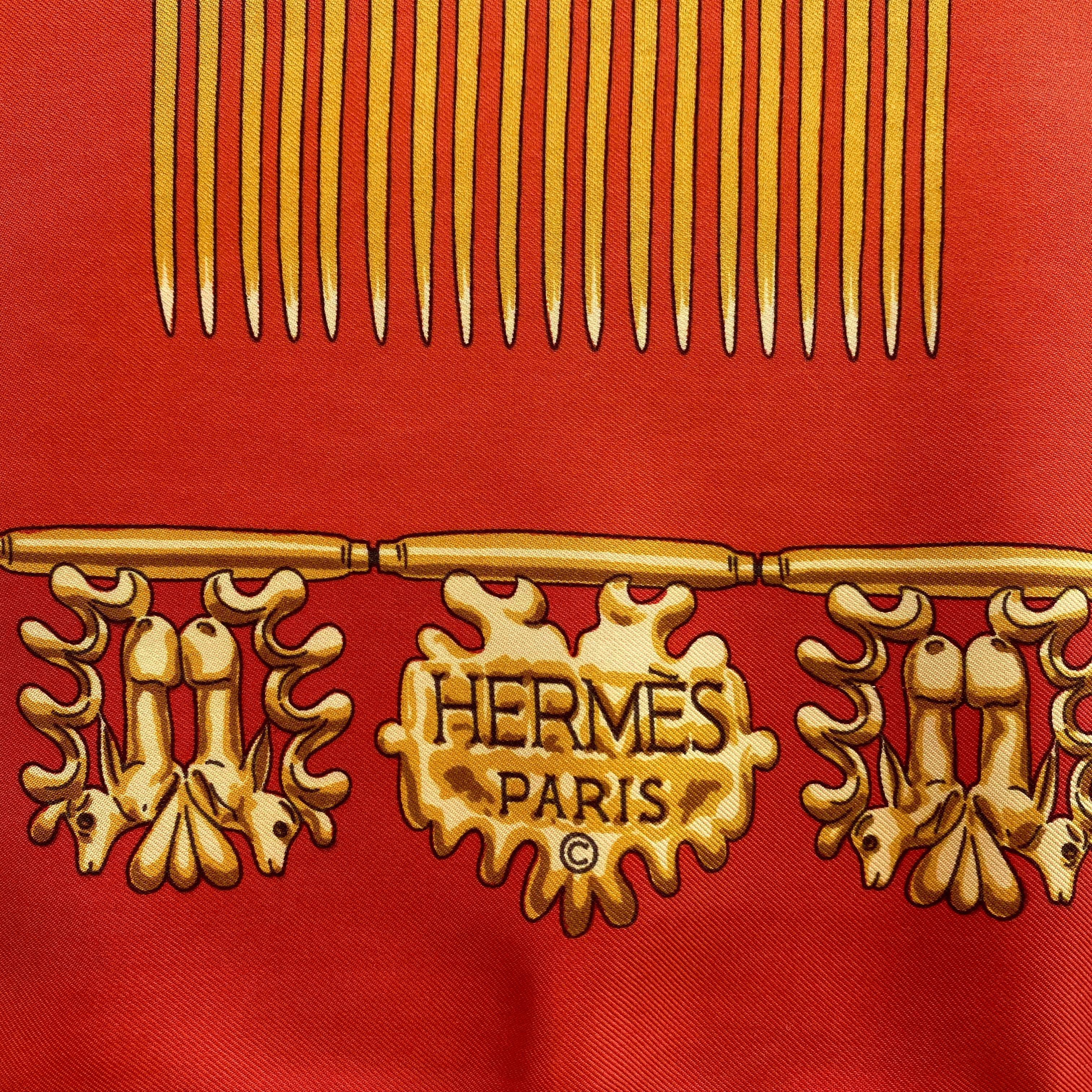 Hermès Les Cavaliers D’Or Vintage Silk Scarf