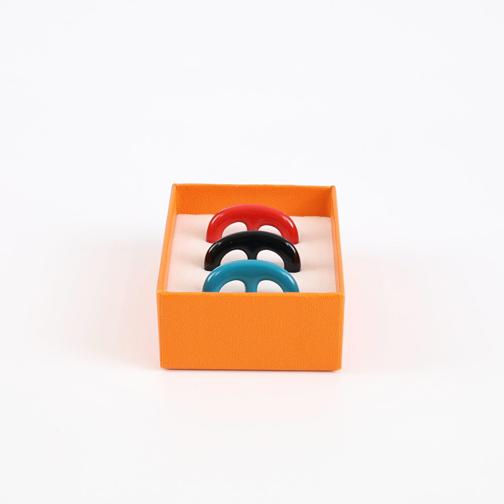 Brand New Boxed Hermès Chaine d’Ancre Tribord Scarf Ring Set