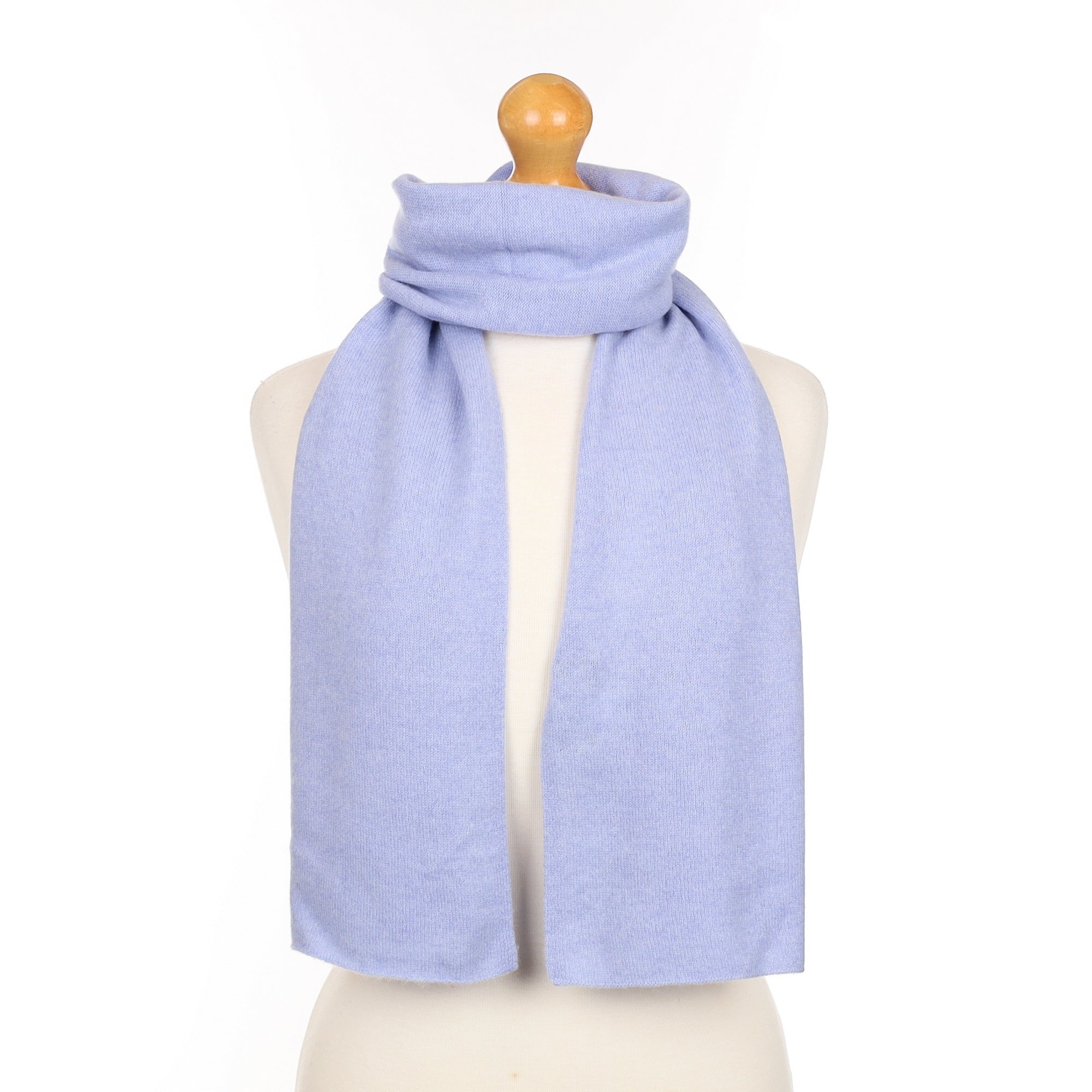Baby Blue Knitted Cashmere Scarf