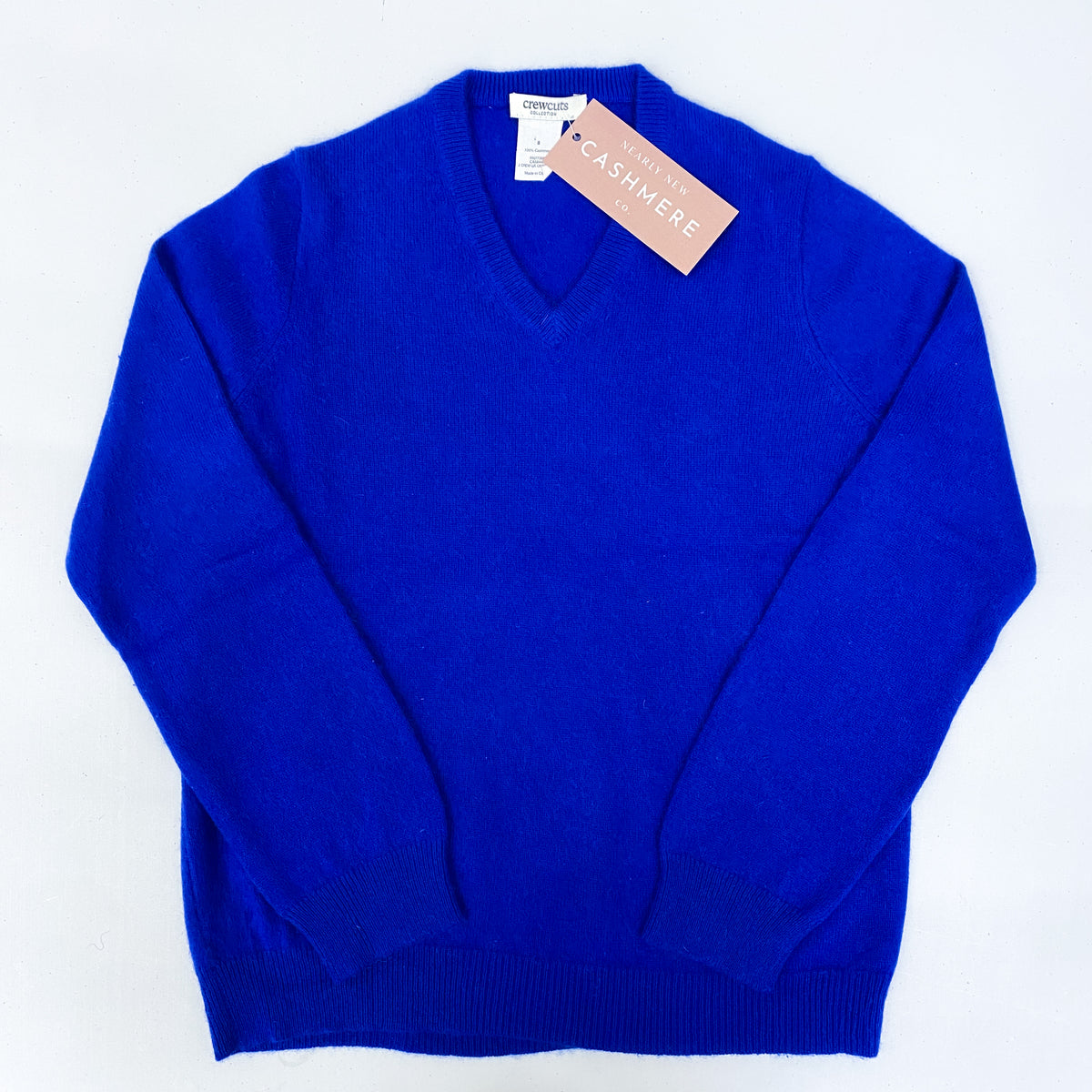 Children’s Admiral Blue Cashmere Crew Neck Jumper Age 8