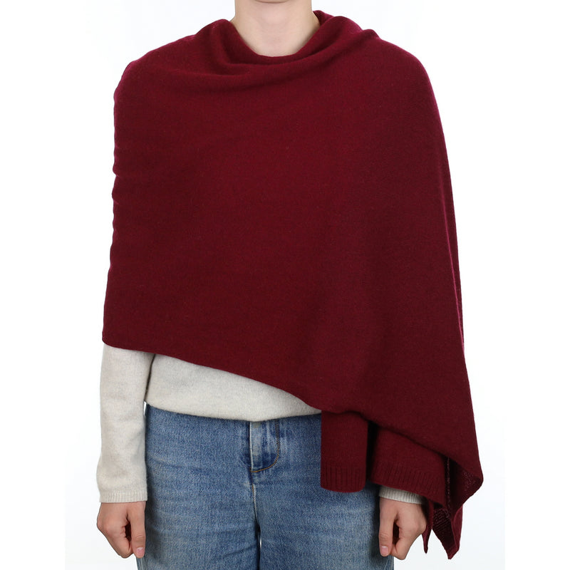 Brand New Rich Wine Recycled Cashmere Wrap