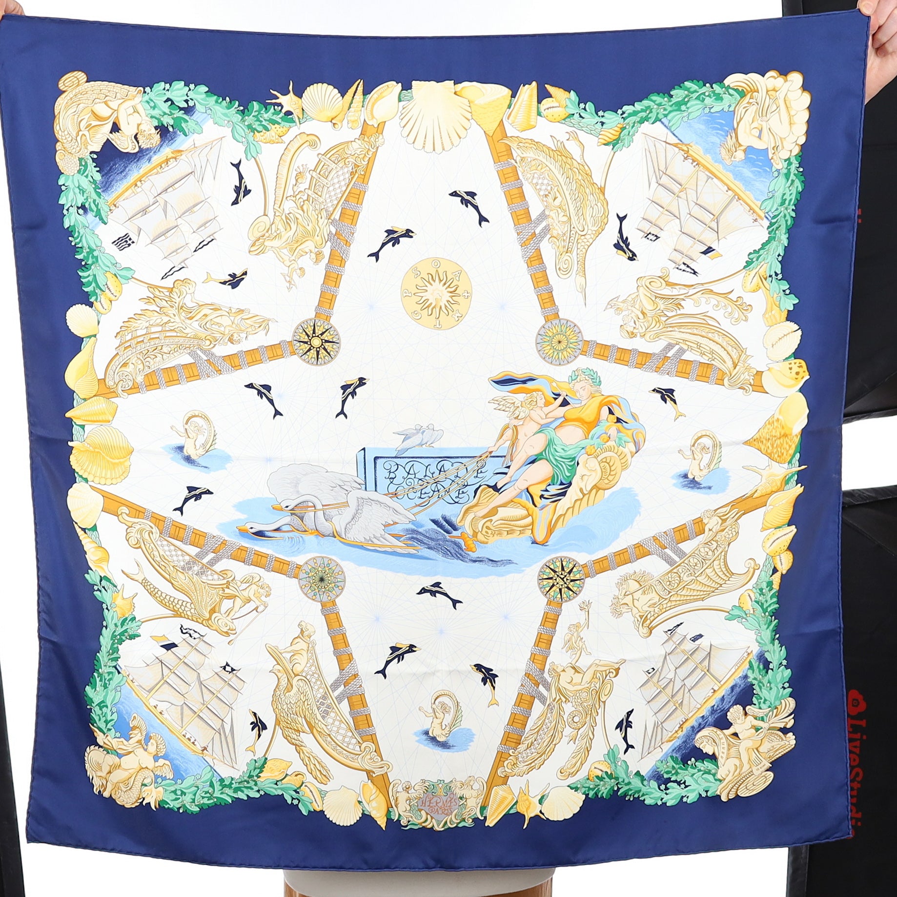 Hermès Balade Océane Silk Scarf Quite Rare