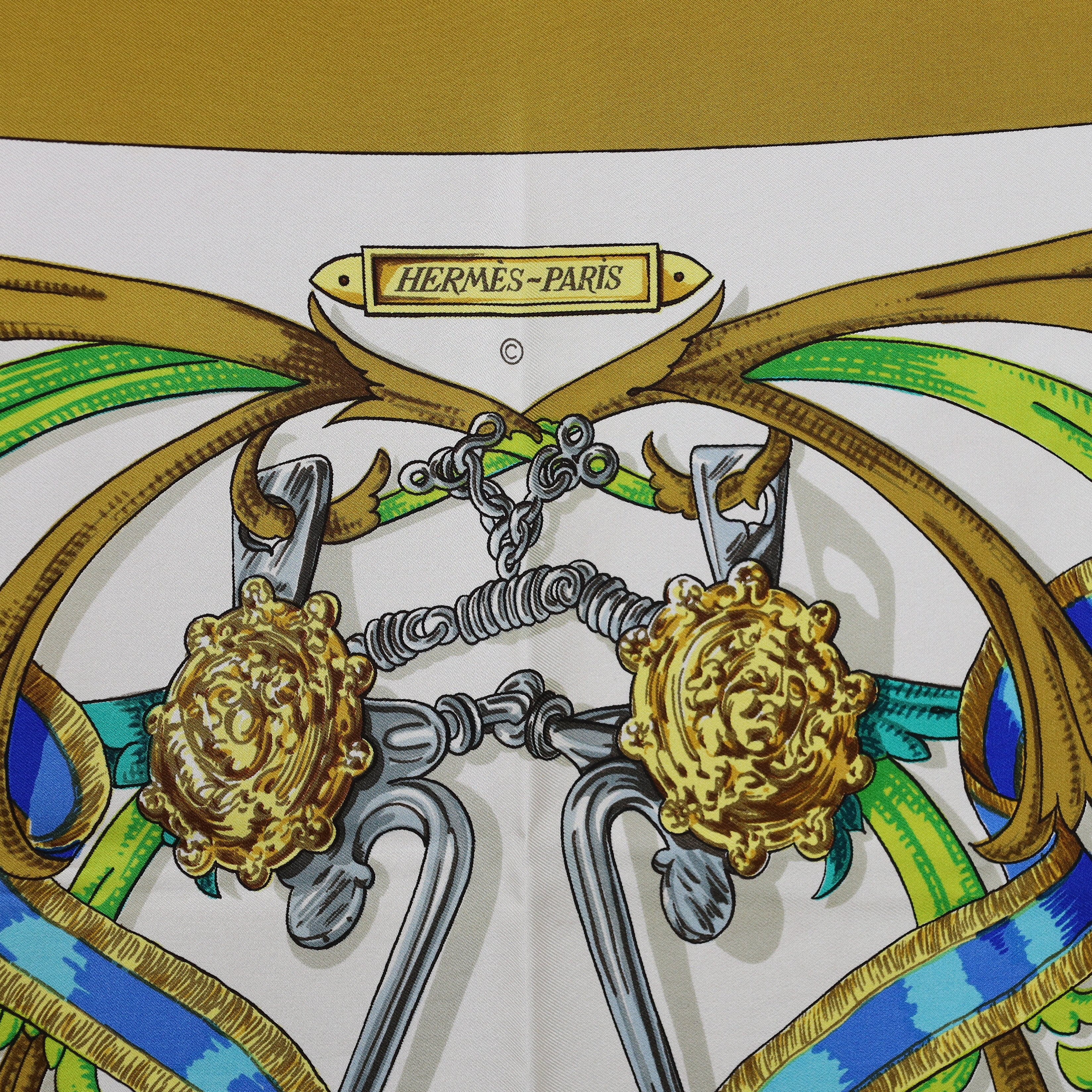 Hermès Le Mors A La Conétable Silk Scarf