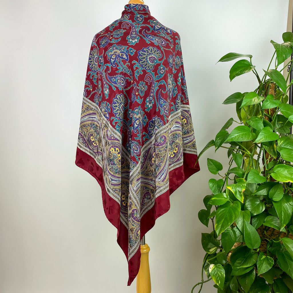 Gianni Versace Paisley Vintage Silk Scarf
