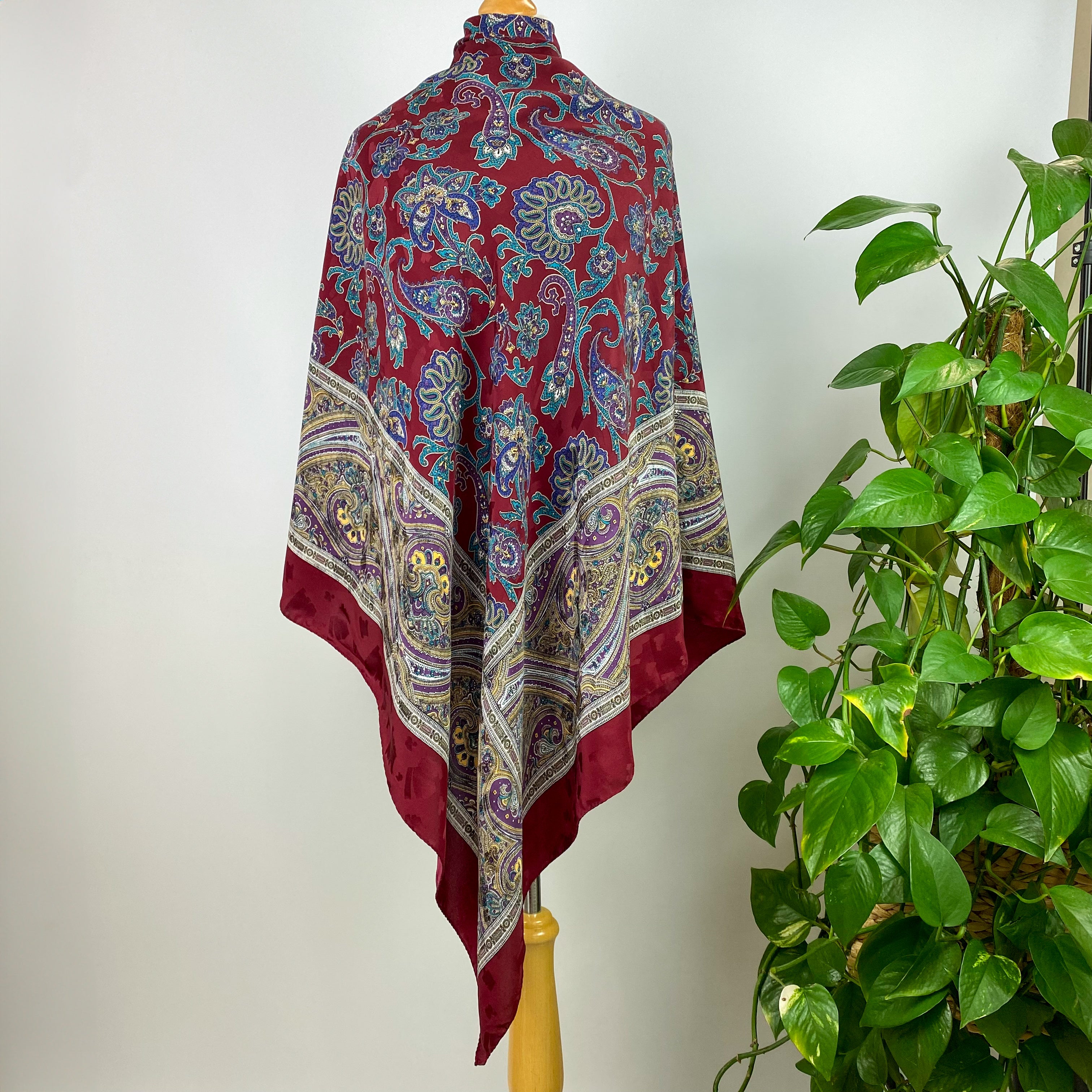 Gianni Versace Paisley Vintage Silk Scarf