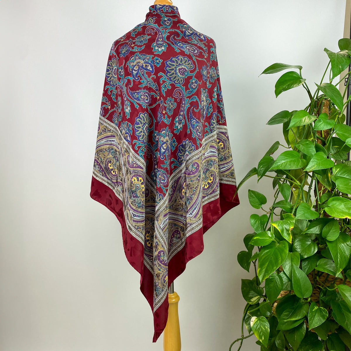 Gianni Versace Paisley Vintage Silk Scarf