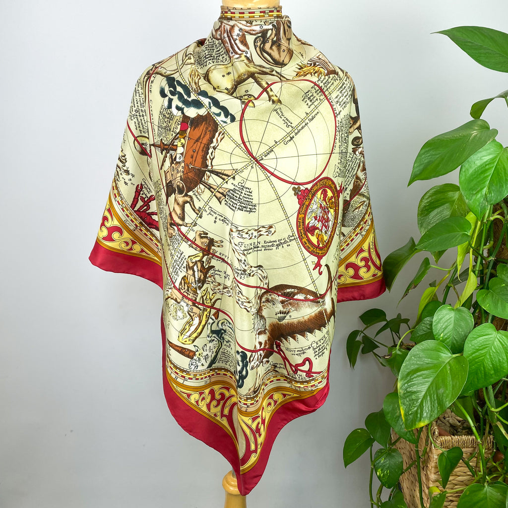 Basile Astrology Vintage Silk Scarf