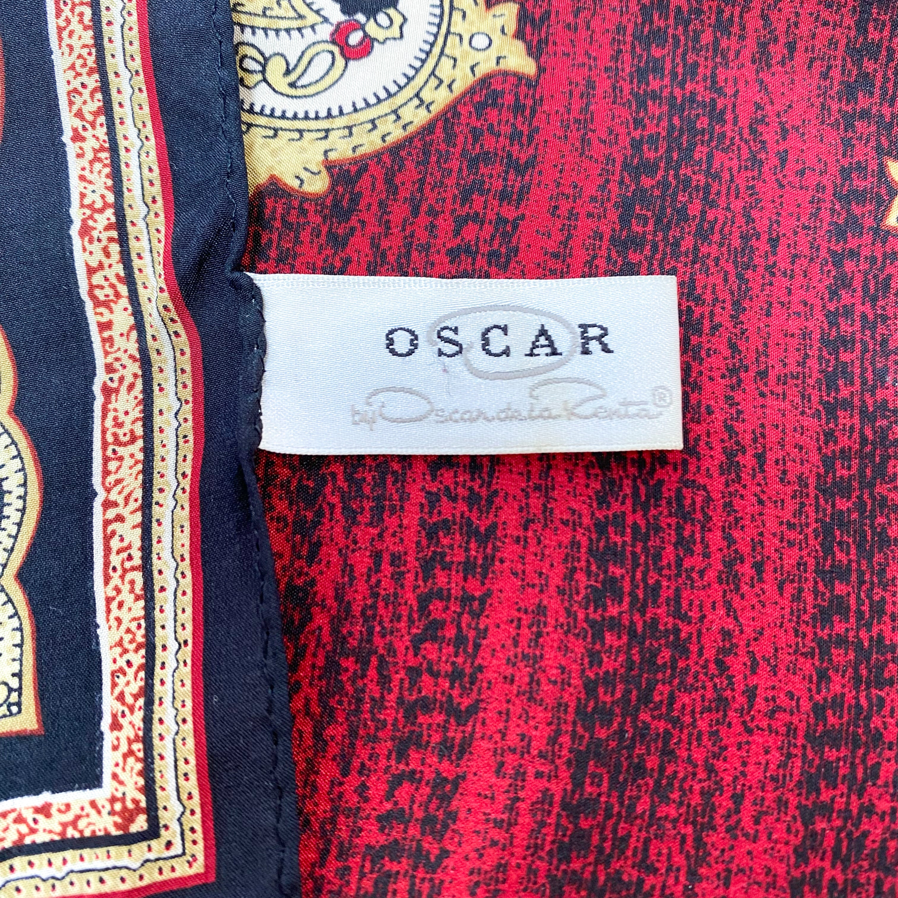 Oscar de la Renta Paisley Silk Scarf