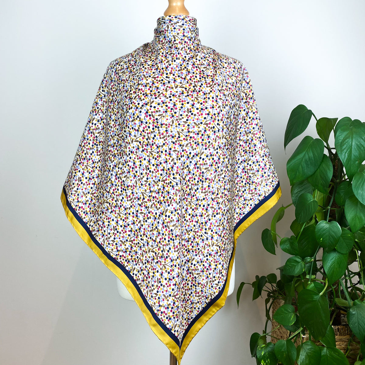 Joules Abstract Spotty Silk Scarf