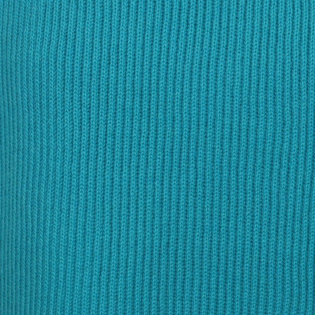 Brand New Scottish Turquoise Rib Cashmere Scarf