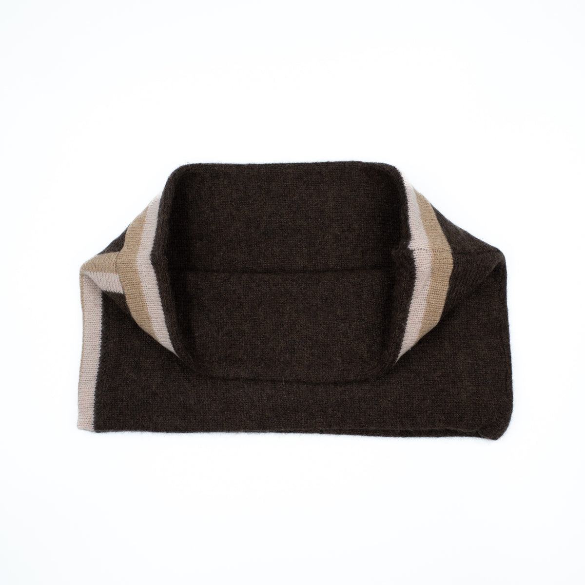 Chocolate Brown Stripe Neck Warmer