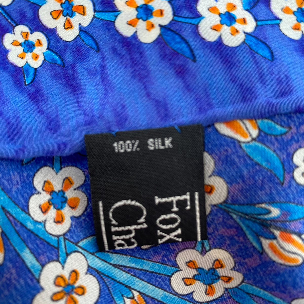 Fox and Chave Ditsy Floral Long Silk Scarf