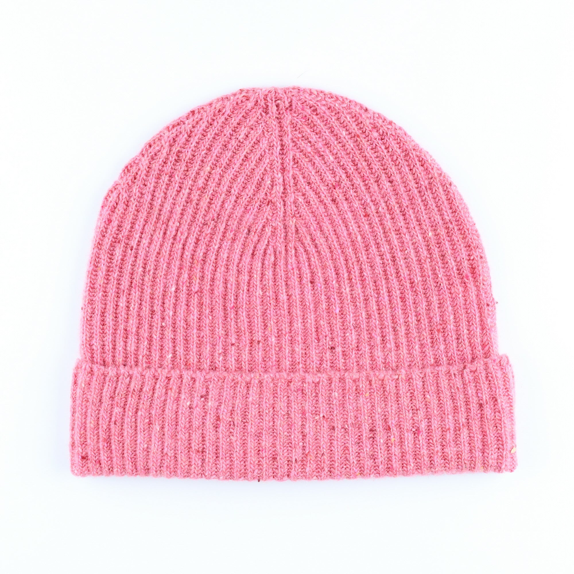 Brand New Scottish Old Rose Donegal Cashmere Beanie Hat Unisex