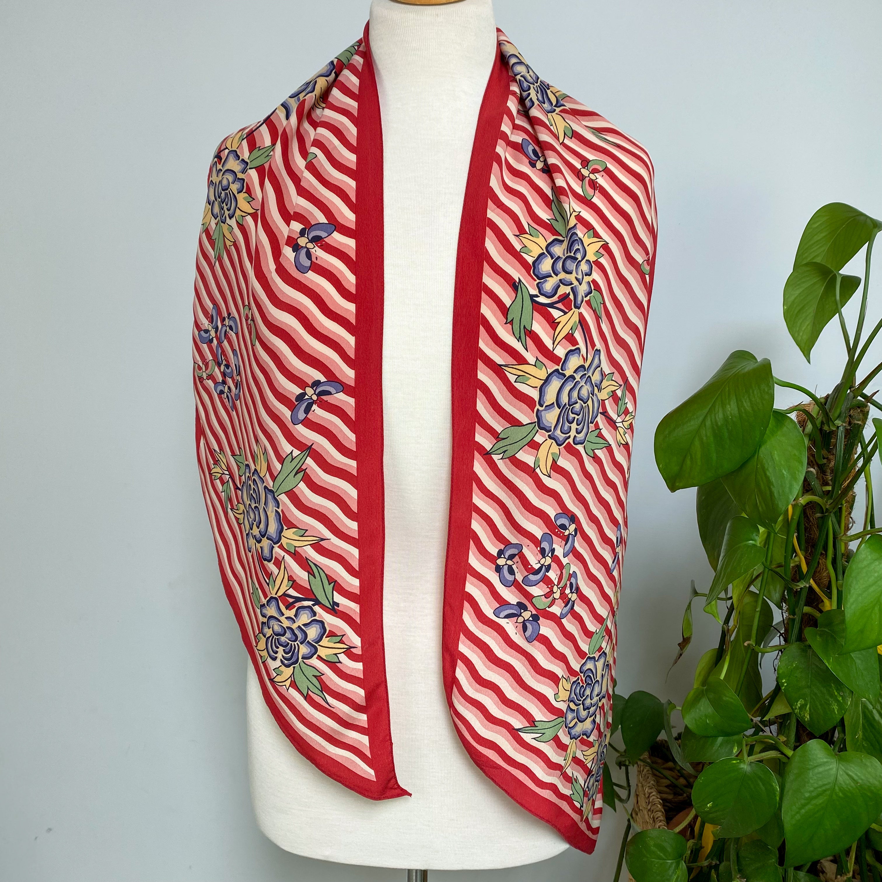 1970s Liberty Pussy Bow Silk Scarf