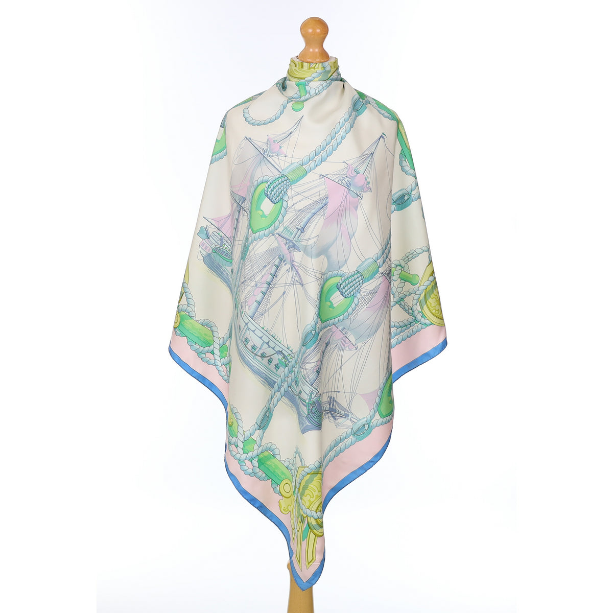 Hermès Tribord Vintage Silk Scarf