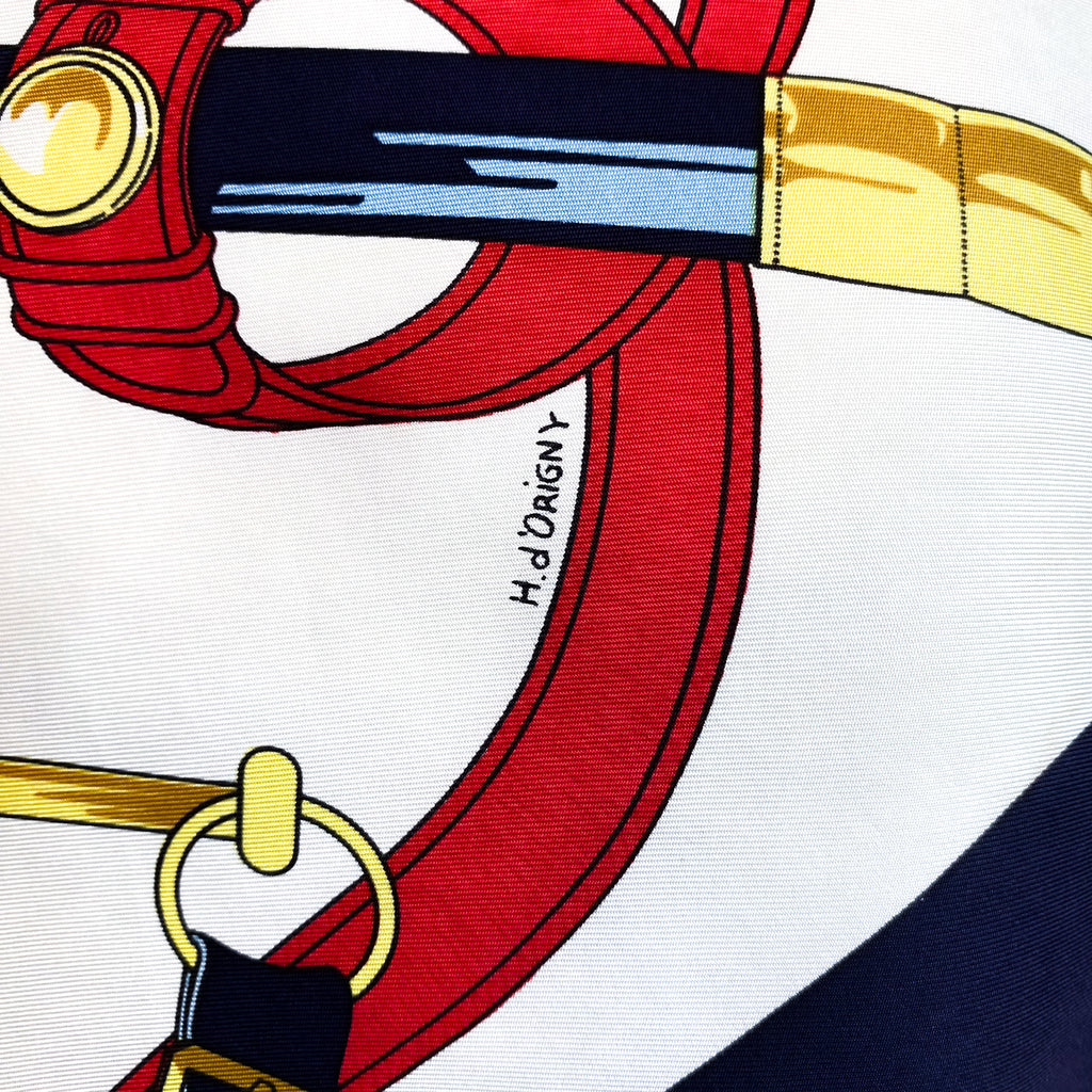 Boxed Hermes Eperon d’Or Vintage Silk Scarf